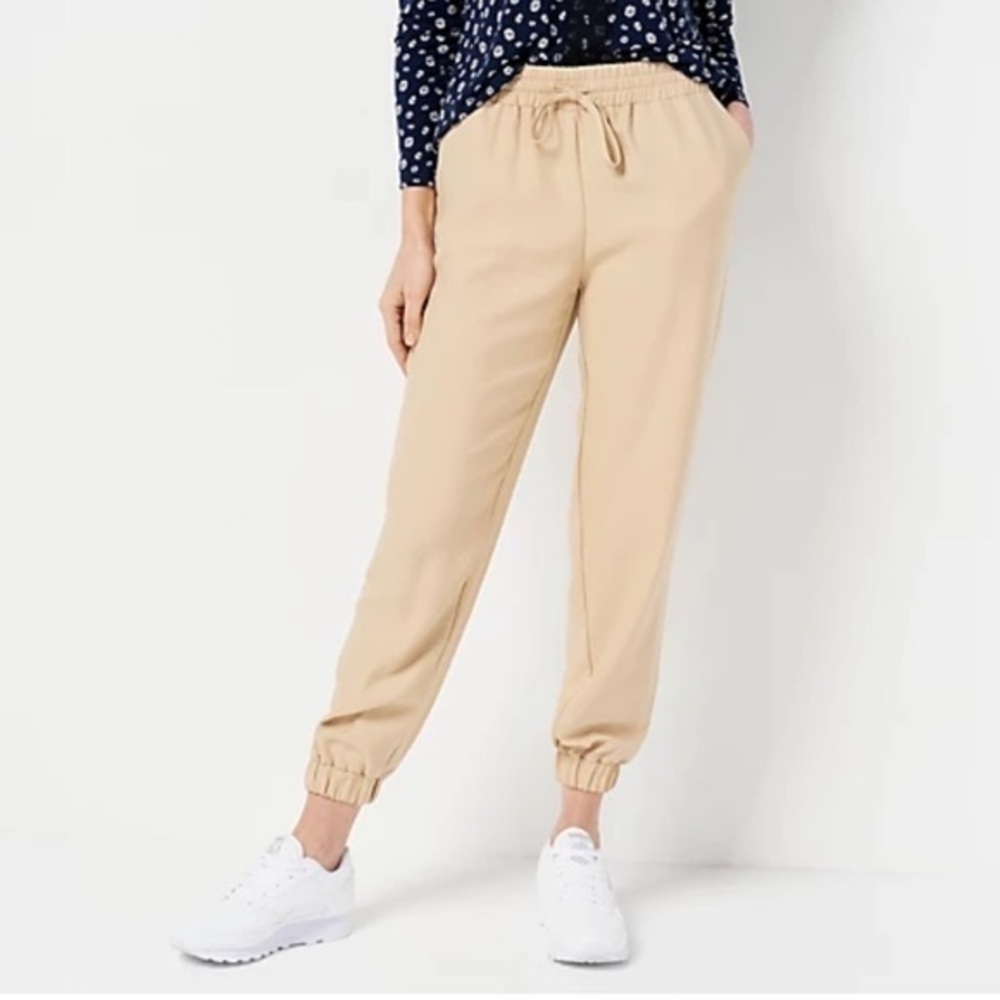 Jason Wu Crepe Satin Joggers Sand 3X